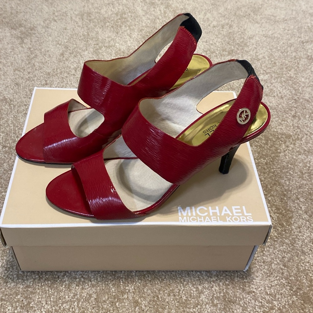 Michael Kors red high heels